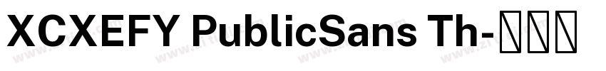 XCXEFY PublicSans Th字体转换